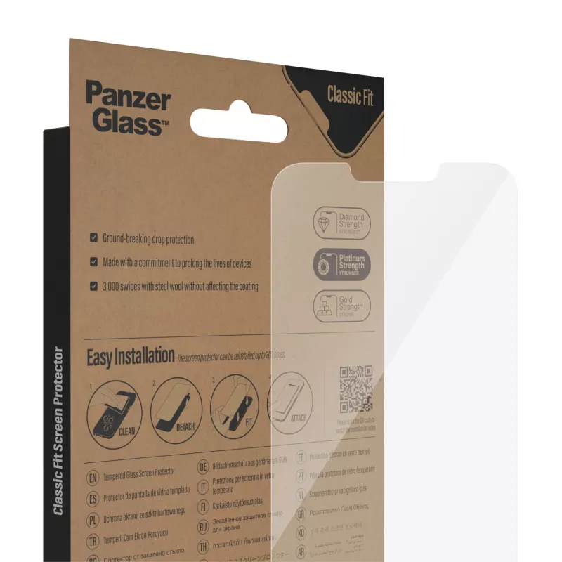 Pellicola protettiva PanzerGlass per Apple iPhone 14 Plus 13 Pro Max, antigraffio e antiurto