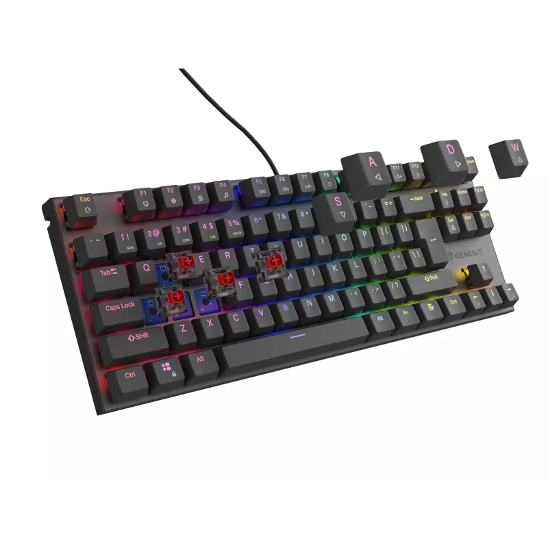 Tastiera GENESIS Thor 303 TKL Gaming USB QWERTY nero RGB LED
