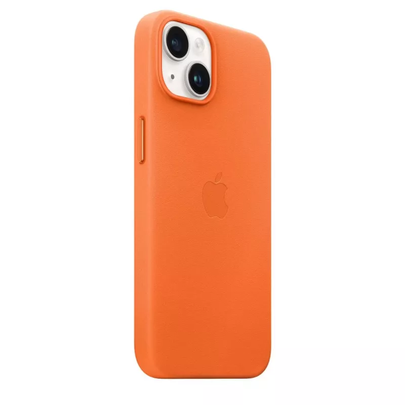 Custodia in pelle APPLE con MagSafe iPhone 14 arancione