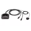 Switch KVM ATEN 2 porte USB-C 4K DisplayPort con telecomando per la selezione delle porte