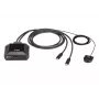 Switch KVM ATEN 2 porte USB-C 4K DisplayPort con telecomando per la selezione delle porte