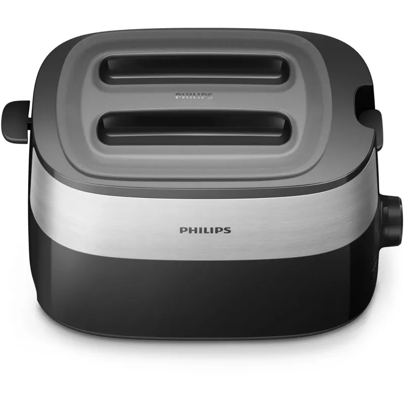 Philips Daily Collection HD2517/90 tostapane, 2 fessure, 830 W, nero/argento