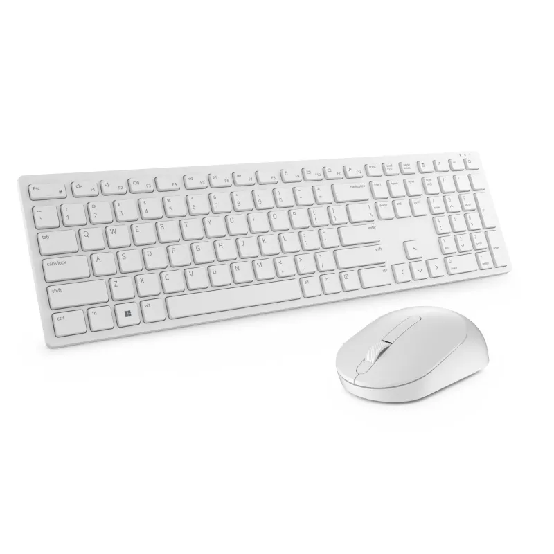 Tastiera e mouse Dell KM5221W Pro Wireless set bianco 2,4 GHz