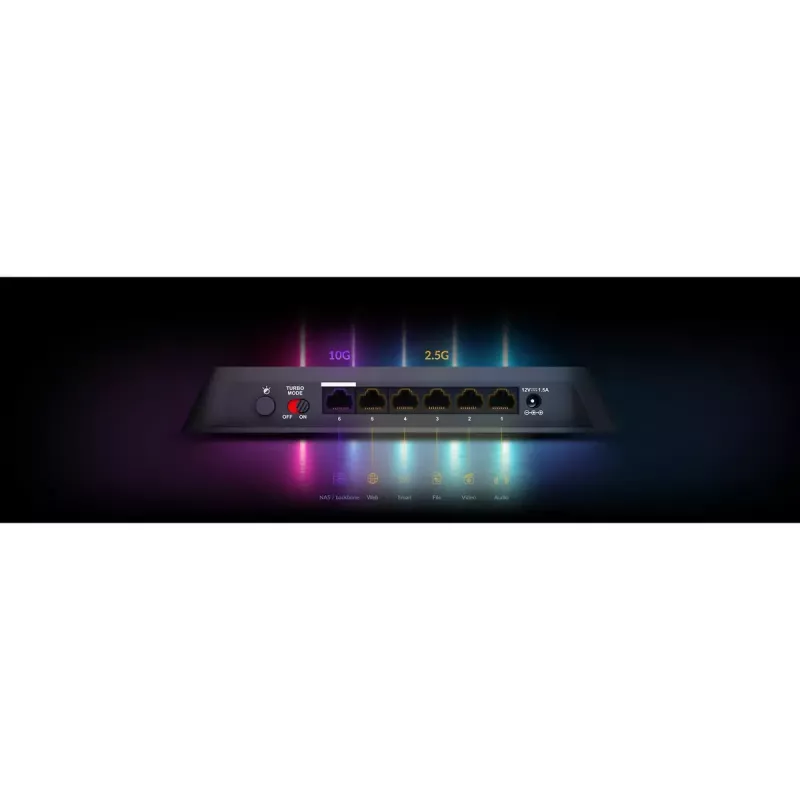 Switch unmanaged D-Link DMS-106XT 6 porte 2.5G Ethernet 45 Gbit/s