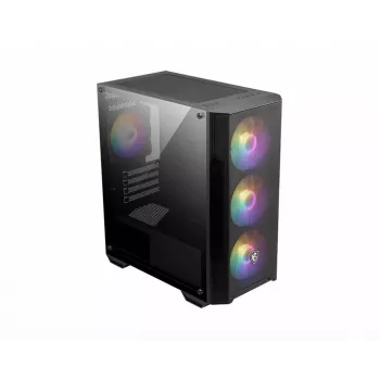 Case PC MSI MAG FORGE M100A Micro Tower Nero con vetro temperato, 3 ventole frontali da 120 mm, RGB, microATX/Mini-ITX