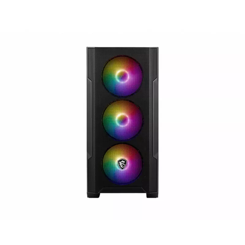 Case PC MSI MAG FORGE M100A Micro Tower Nero con vetro temperato, 3 ventole frontali da 120 mm, RGB, microATX/Mini-ITX