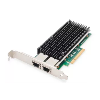 DIGITUS Adattatore server Ethernet – 10 Gbit/s Dual-Port PCIe X8, Intel X540 BT2