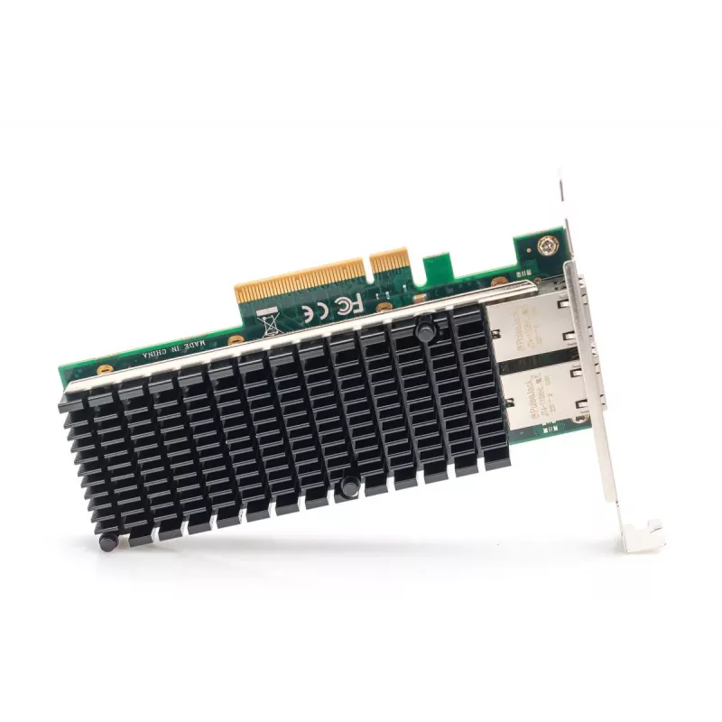 DIGITUS Adattatore server Ethernet – 10 Gbit/s Dual-Port PCIe X8, Intel X540 BT2