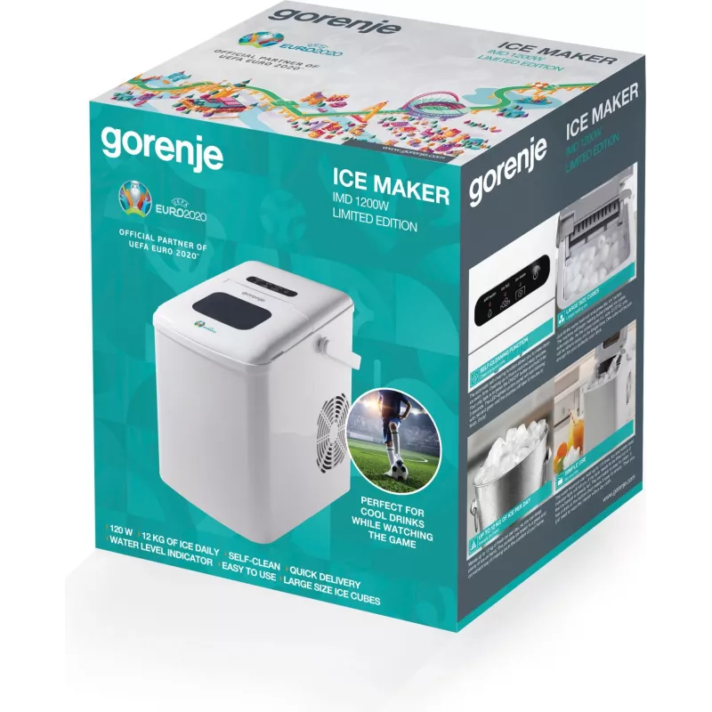 Gorenje IMD1200W Macchina per ghiaccio Macchina per ghiaccio portatile 12 kg/24h 120 W Bianco