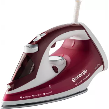 Gorenje SIH2200RBC Ferro da stiro a vapore Piastra in ceramica 2200 W Rosso