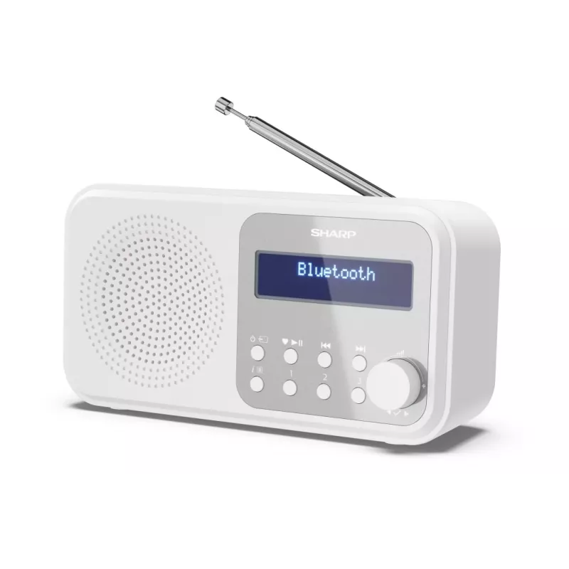 Sharp DR-P420(WH) Tokyo Radio digitale portatile, Portatile, Digitale, DAB, DAB+, FM, Auto-Scan, Auto-Tuning, 2 W, AAC