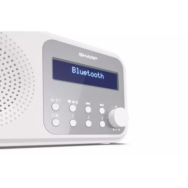 Sharp DR-P420(WH) Tokyo Radio digitale portatile, Portatile, Digitale, DAB, DAB+, FM, Auto-Scan, Auto-Tuning, 2 W, AAC