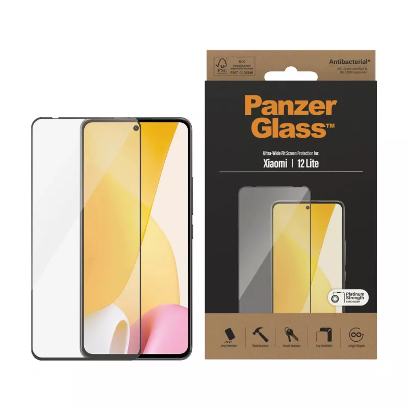 Protezione schermo PanzerGlass Xiaomi 12 Lite Ultra-Wide Fit, antigraffio e antiurto