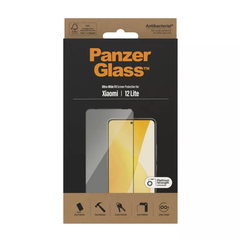 Protezione schermo PanzerGlass Xiaomi 12 Lite Ultra-Wide Fit, antigraffio e antiurto