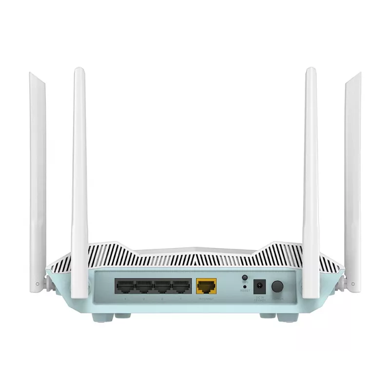 D-Link EAGLE PRO AI AX3200 Smart Router, Wi-Fi 6 (802.11ax), dual band (2,4 GHz / 5 GHz), Ethernet LAN, bianco, router desktop/da parete