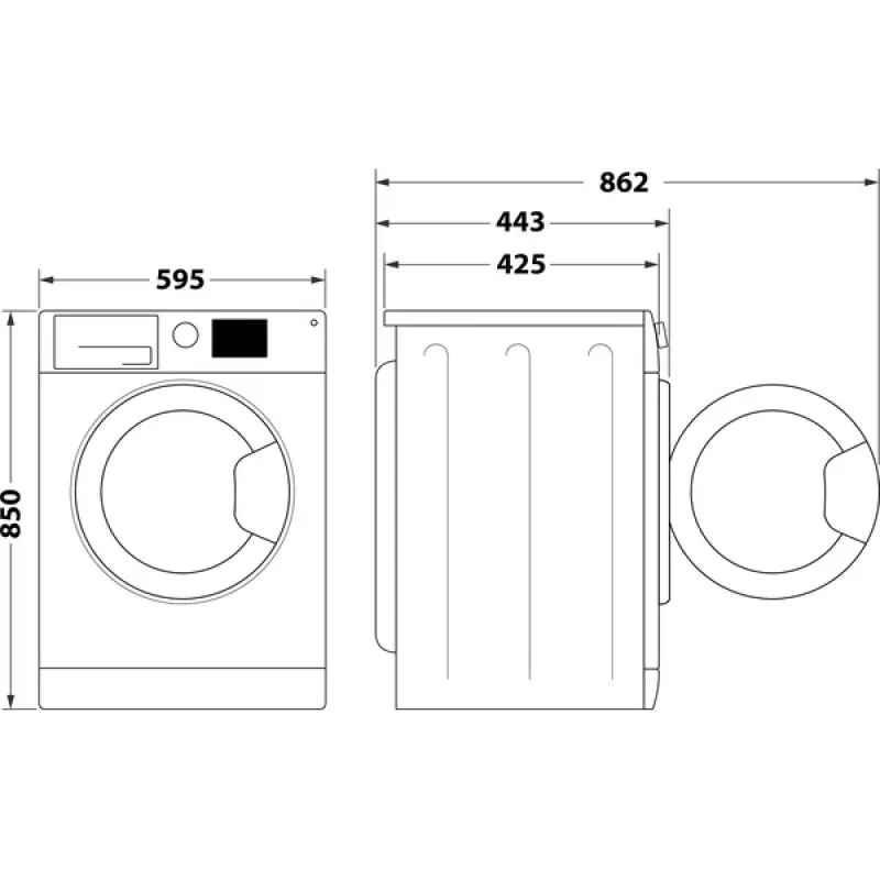 Indesit MTWSE 61294 WK EE Lavatrice a carica frontale 6 kg 1151 giri/min bianco