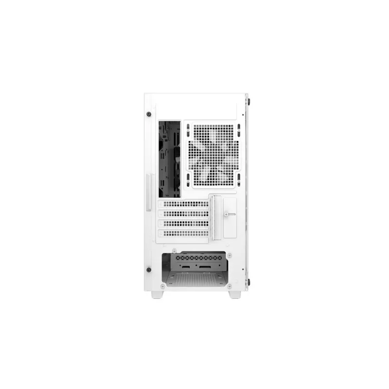 Case PC DeepCool CC360 WH ARGB Mini Tower bianco — Micro-ATX/Mini-ITX, vetro temperato, 2x 3,5 pollici + 3x 2,5 pollici, 2x ventole frontali 120 mm