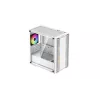 Case PC DeepCool CC360 WH ARGB Mini Tower bianco — Micro-ATX/Mini-ITX, vetro temperato, 2x 3,5 pollici + 3x 2,5 pollici, 2x ventole frontali 120 mm