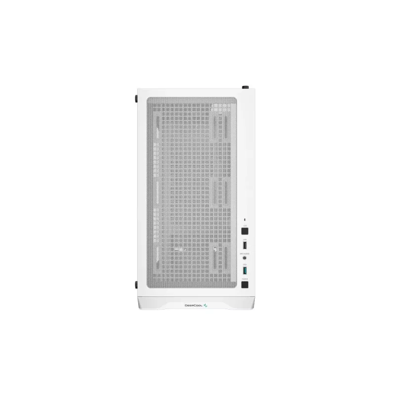 Case PC DeepCool CC360 WH ARGB Mini Tower bianco — Micro-ATX/Mini-ITX, vetro temperato, 2x 3,5 pollici + 3x 2,5 pollici, 2x ventole frontali 120 mm