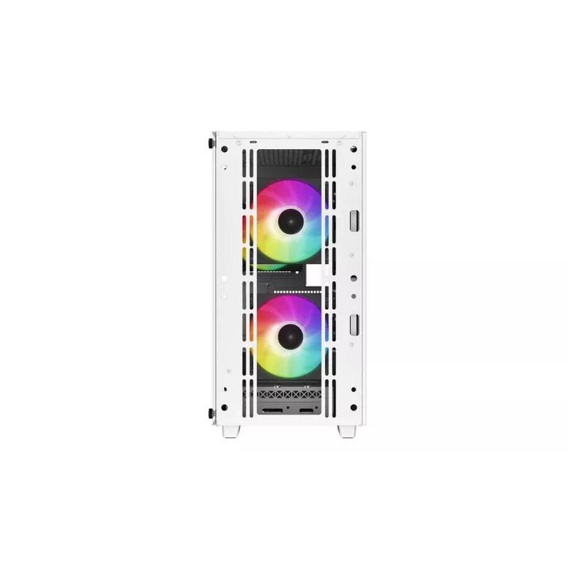 Case PC DeepCool CC360 WH ARGB Mini Tower bianco — Micro-ATX/Mini-ITX, vetro temperato, 2x 3,5 pollici + 3x 2,5 pollici, 2x ventole frontali 120 mm
