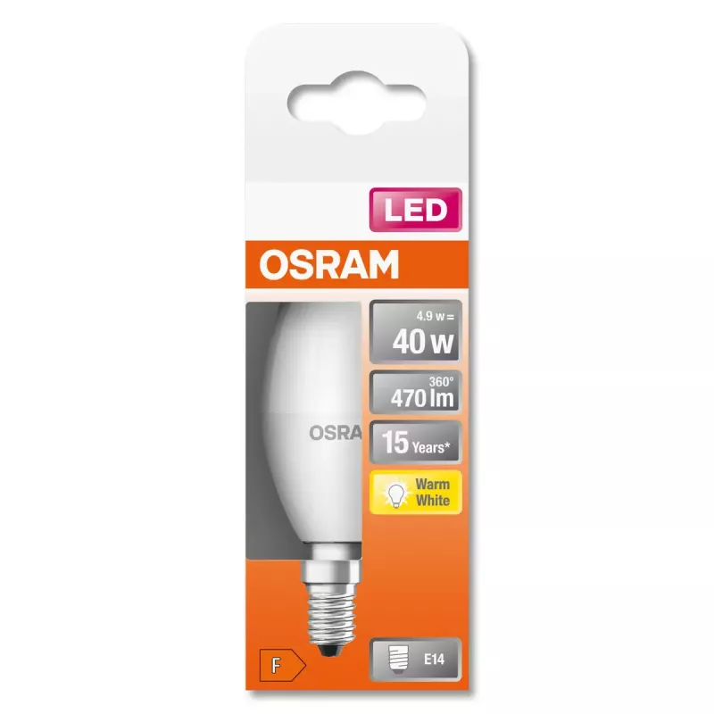 Lampada LED Ledvance STAR 5 W E14, 2700 K bianco caldo, 470 lm