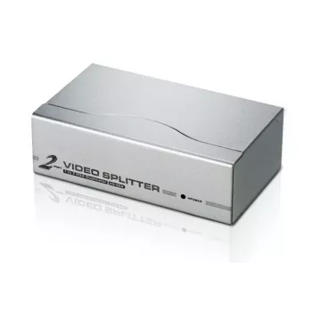 Splitter video VGA ATEN a 2 porte (350 MHz), VGA, 2x VGA, 1920 x 1440 pixel, argento, metallo, 30 m