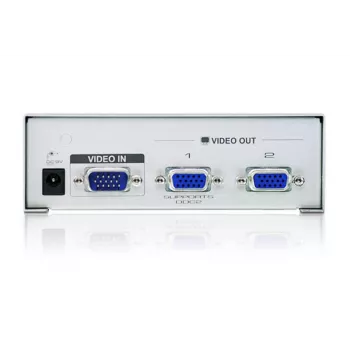 Splitter video VGA ATEN a 2 porte (350 MHz), VGA, 2x VGA, 1920 x 1440 pixel, argento, metallo, 30 m