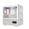DeepCool CH560 Digital WH case PC Mid-Tower, E-ATX/ATX, vetro temperato, 3 ventole ARGB da 140 mm, display di stato digitale, USB-C, bianco