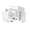 DeepCool CH560 Digital WH case PC Mid-Tower, E-ATX/ATX, vetro temperato, 3 ventole ARGB da 140 mm, display di stato digitale, USB-C, bianco