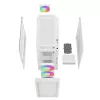 DeepCool CH560 Digital WH case PC Mid-Tower, E-ATX/ATX, vetro temperato, 3 ventole ARGB da 140 mm, display di stato digitale, USB-C, bianco