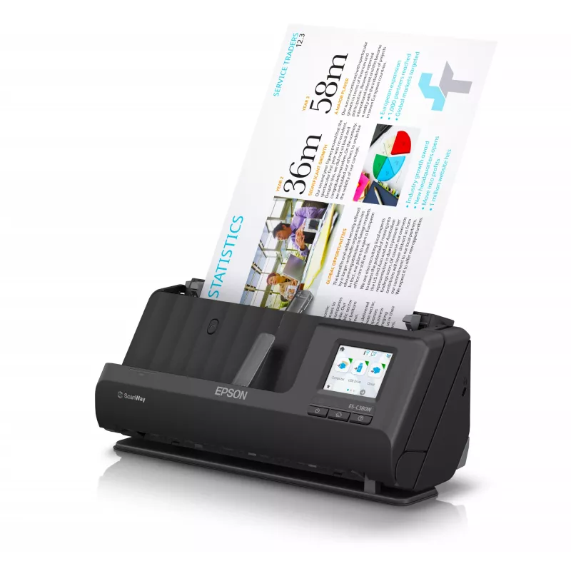 Epson ES-C380W scanner ADF + alimentatore 600 x 600 DPI A4 nero