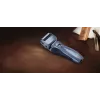 Panasonic ES-RW33 rasoio elettrico a lamina, Wet & Dry, senza fili, trimmer a scomparsa, autonomia 30 min, nero/argento