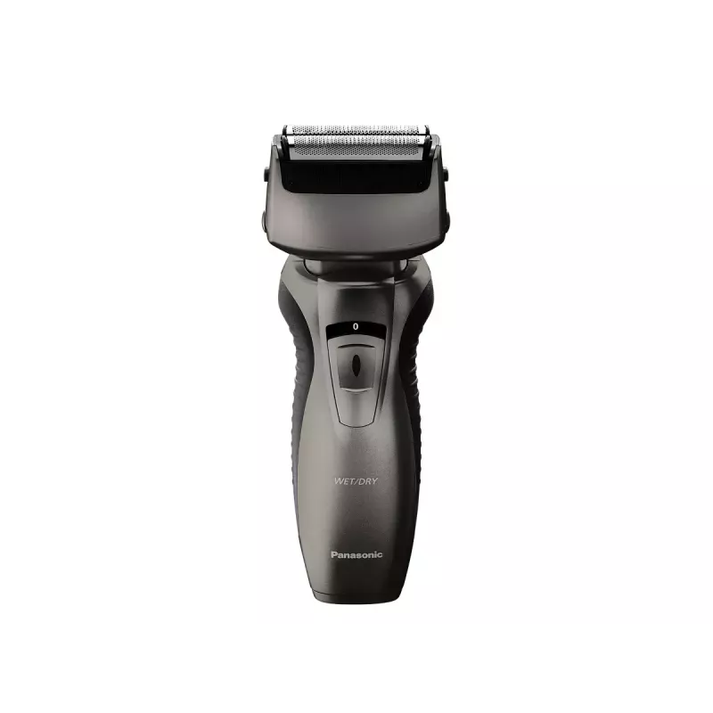 Panasonic ES-RW33 rasoio elettrico a lamina, Wet & Dry, senza fili, trimmer a scomparsa, autonomia 30 min, nero/argento