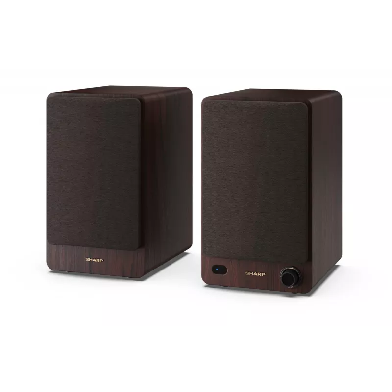 Diffusori da scaffale Sharp 2 vie marroni con filo e wireless 60 W