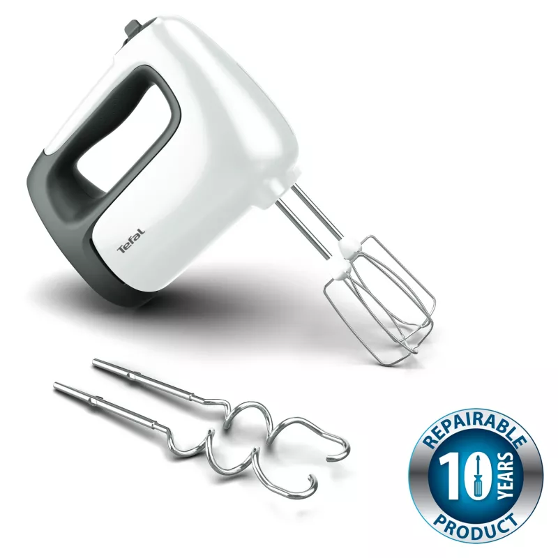 Frullatore a mano Tefal Prep'Mix HT4621 — 500 W, 5 velocità, fruste in metallo, bianco