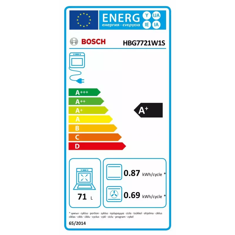 Forno da incasso Bosch HBG7721W1S, elettrico, pirolisi