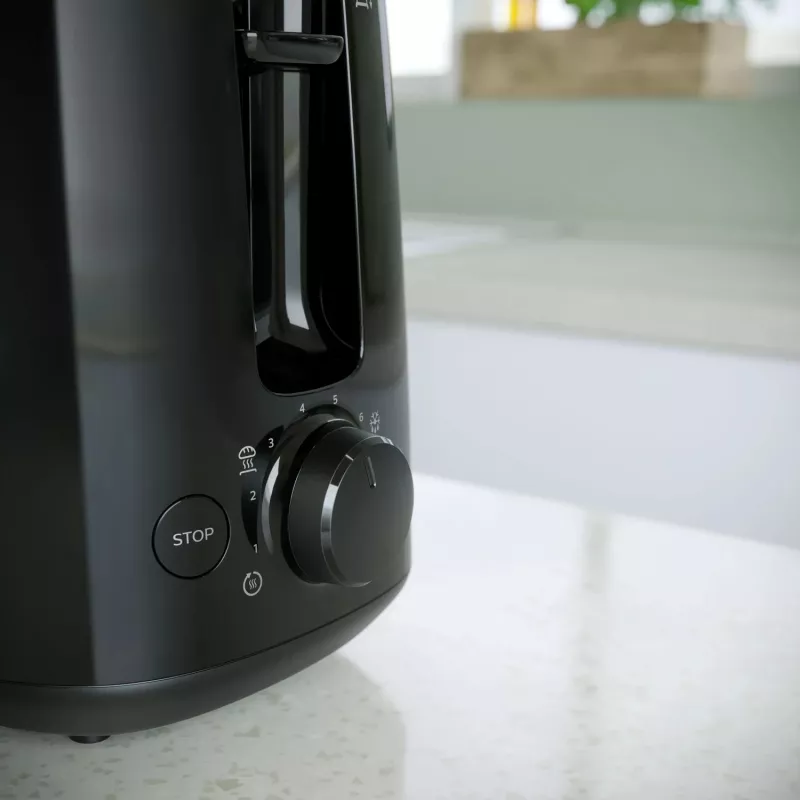 Philips Daily Collection HD2583/90 tostapane, 2 fessure, 8 livelli, 600 W, nero