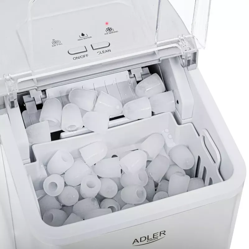 Macchina per cubetti di ghiaccio Adler AD 8086 potenza 100 W argento