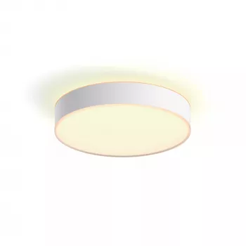 Philips Hue White Ambience Enrave plafoniera media, plafoniera smart, Bluetooth, bianco, LED, metallo, lampadine integrate