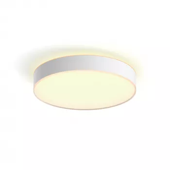 Philips Hue White Ambience Enrave plafoniera grande, plafoniera smart, Bluetooth, bianco, LED, metallo, lampadine non sostituibili