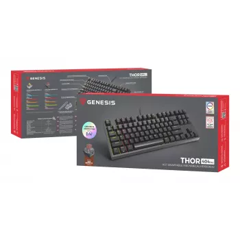 GENESIS Thor 404 TKL tastiera Gaming USB QWERTY US-inglese nero