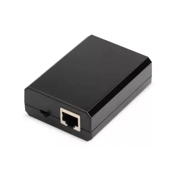 DIGITUS splitter Gigabit PoE+, 10/100/1000 Mbit/s, 24 W ingresso: 802.3at PoE, uscita: 5V/2A, 9V/2A, 12V/2A, case in plastica, nero