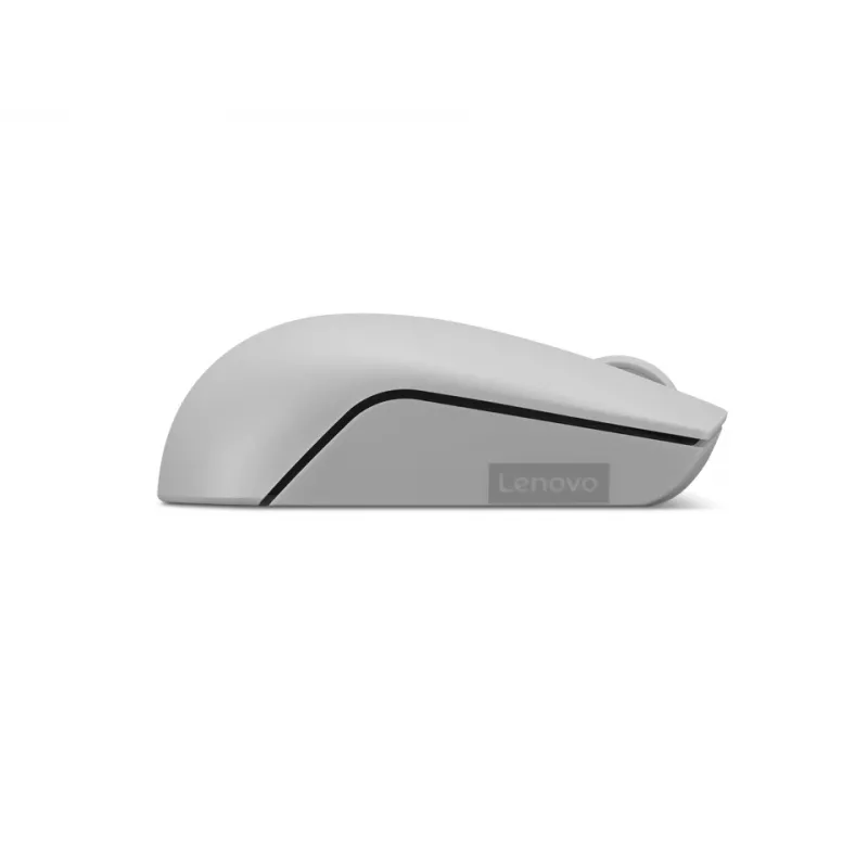 Mouse compatto wireless Lenovo Arctic Grey — ambidestro, RF Wireless, 1000 DPI, 3 tasti, a batteria