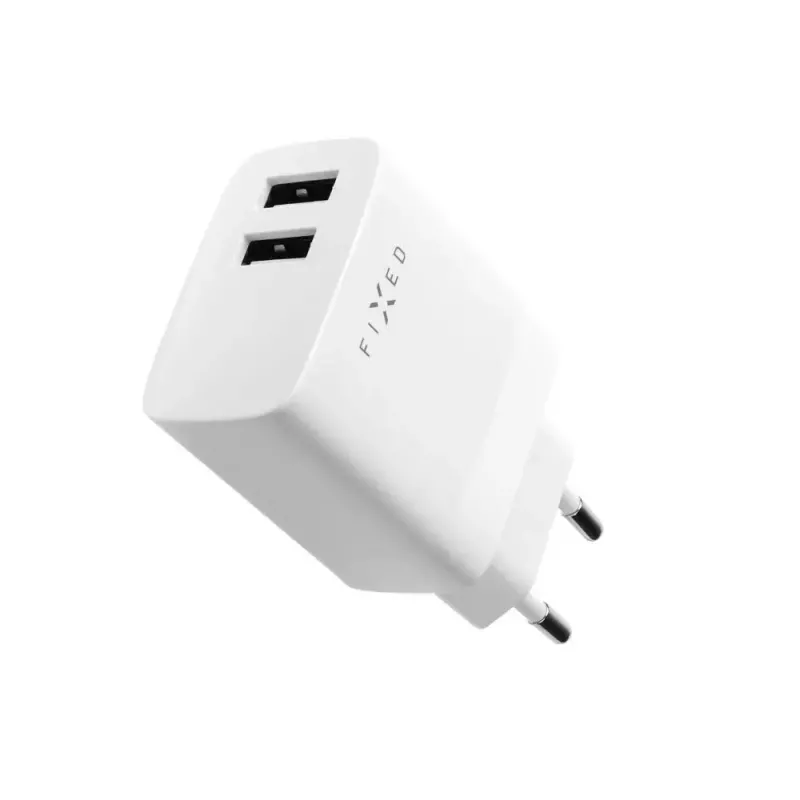 Caricabatterie per dispositivi mobili FIXED FIXC17N-2U-WH AC ricarica rapida smartphone tablet bianco