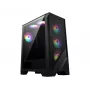 Case PC MSI MAG FORGE 120A AIRFLOW Midi-Tower — nero, vetro temperato, mesh, 3 ventole frontali da 120 mm, 2 ventole superiori da 120 mm, supporto ATX