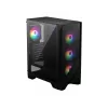 Case PC MSI MAG FORGE 120A AIRFLOW Midi-Tower — nero, vetro temperato, mesh, 3 ventole frontali da 120 mm, 2 ventole superiori da 120 mm, supporto ATX