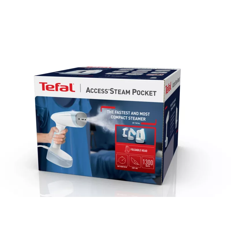 Tefal Access Steam Pocket DT3041 Stiratore a vapore portatile 1300 W blu, bianco
