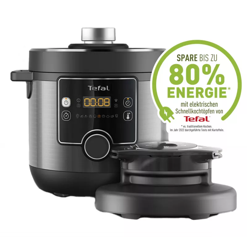 Multicooker cuociriso a vapore Tefal Turbo Cuisine & Fry CY7788 — 7,6 l, 1200 W, 15 programmi, nero