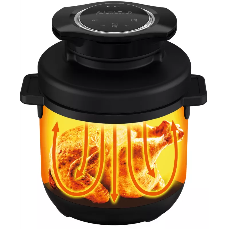 Multicooker cuociriso a vapore Tefal Turbo Cuisine & Fry CY7788 — 7,6 l, 1200 W, 15 programmi, nero