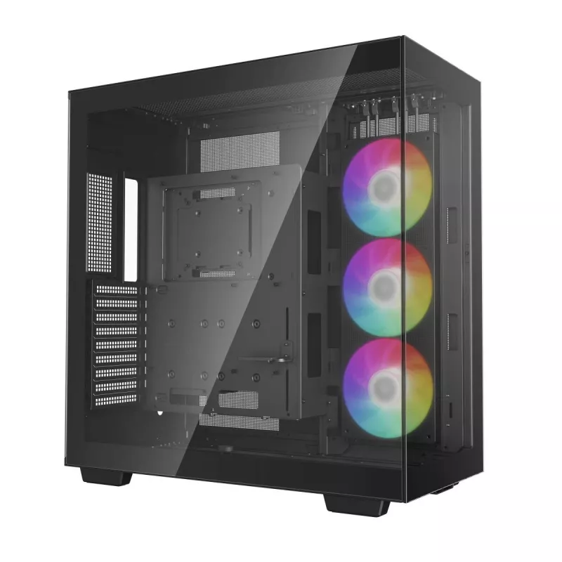 DeepCool CH780 case Full Tower per gaming, E-ATX, finestra laterale in vetro temperato, senza alimentatore, nero